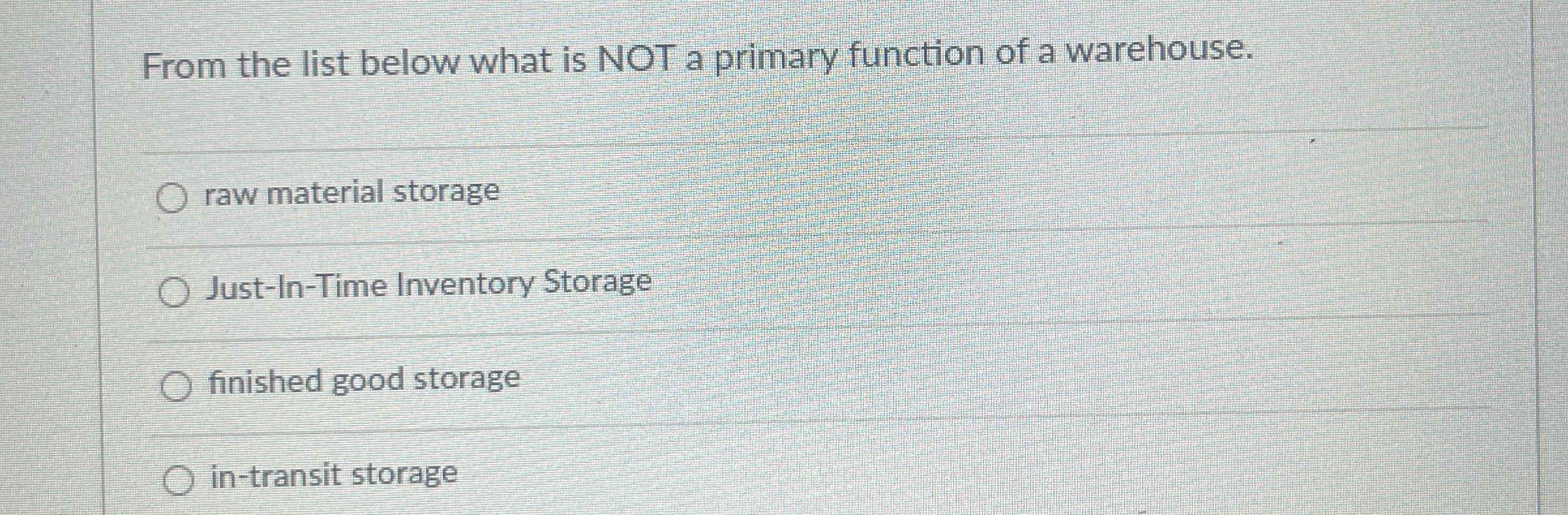  From the list below what is NOT a primary function of