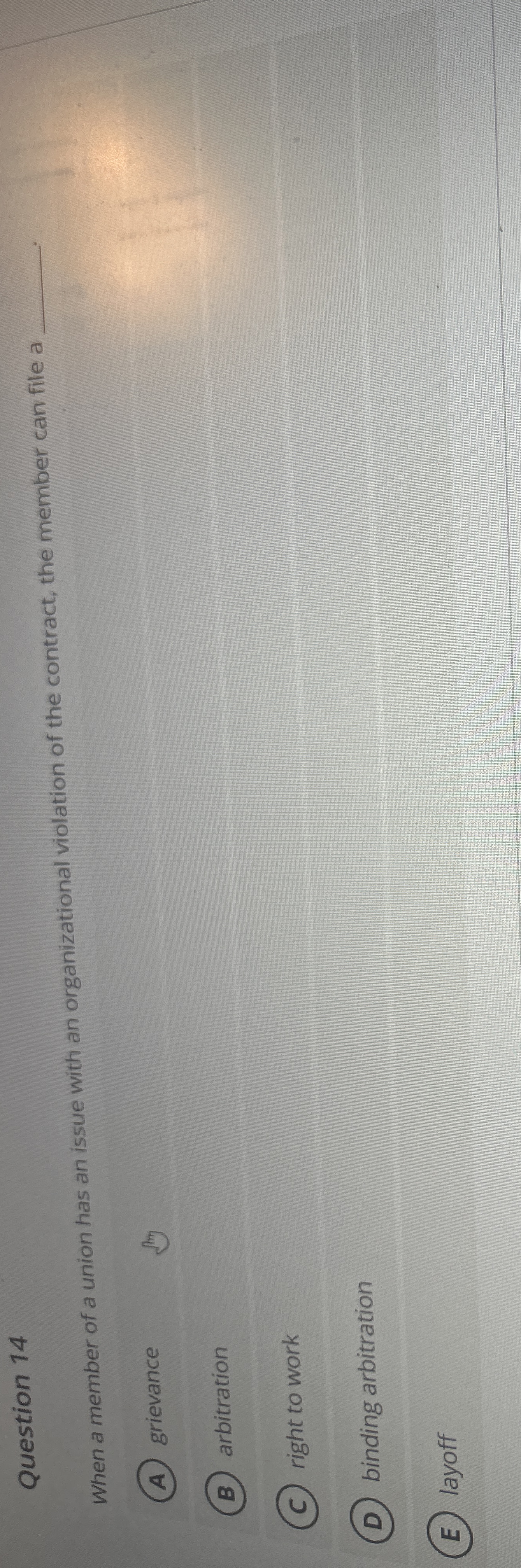  All candidates for entry level engineering positions are given the mechanical