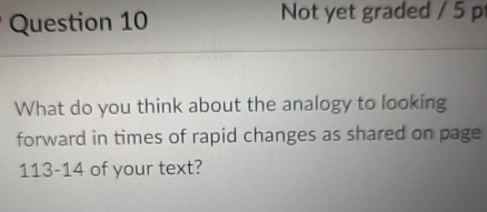  Question 10 Not yet graded ?5p What do you think about