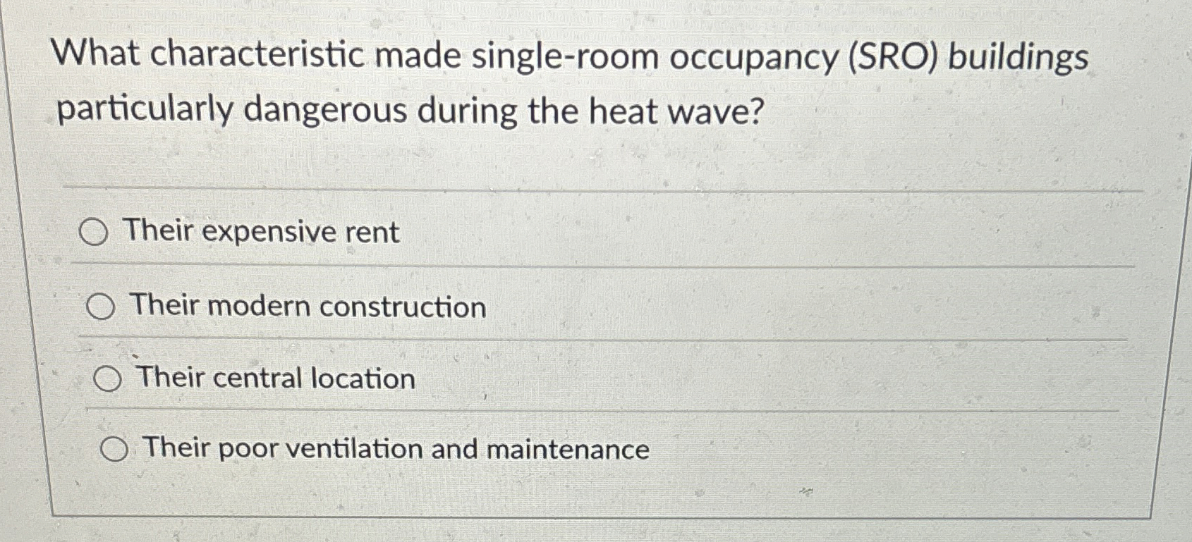  What characteristic made single-room occupancy (SRO) buildings particularly dangerous during the