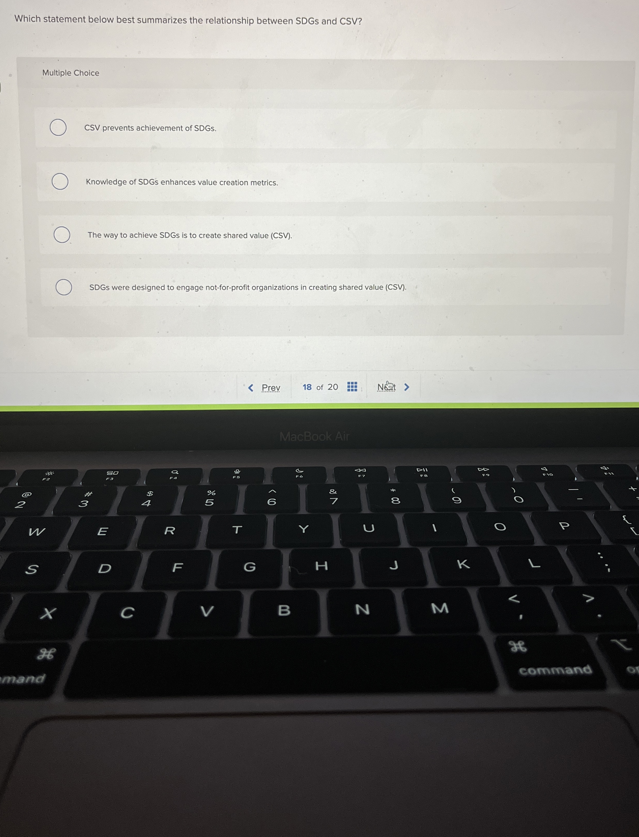  Which statement below best summarizes the relationship between SDGs and CSV?