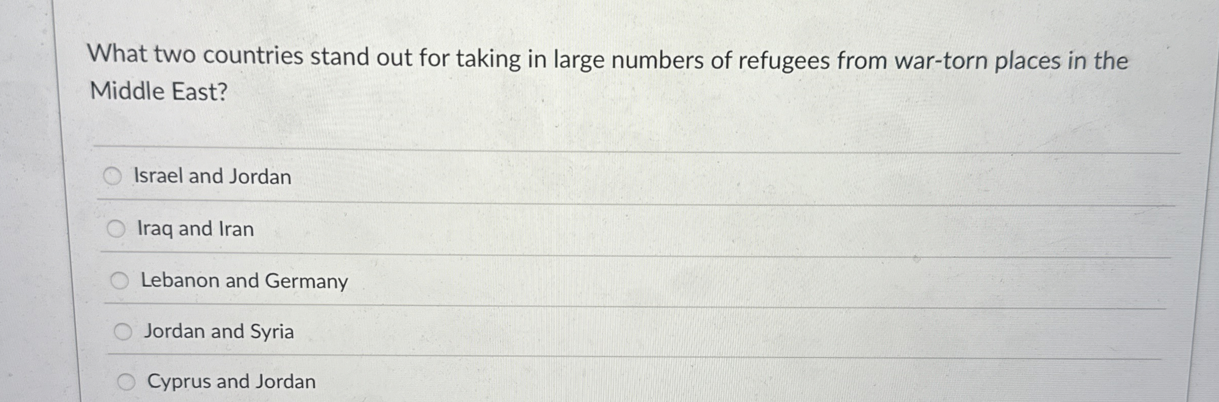  What two countries stand out for taking in large numbers of