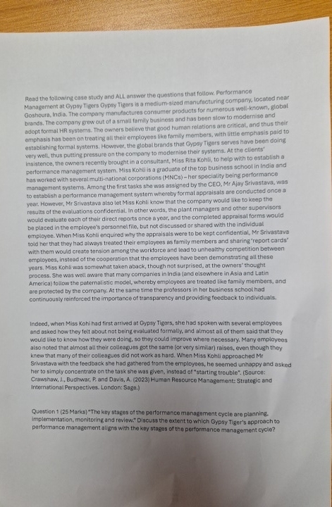  Read the following case study and ALL answer the questions that