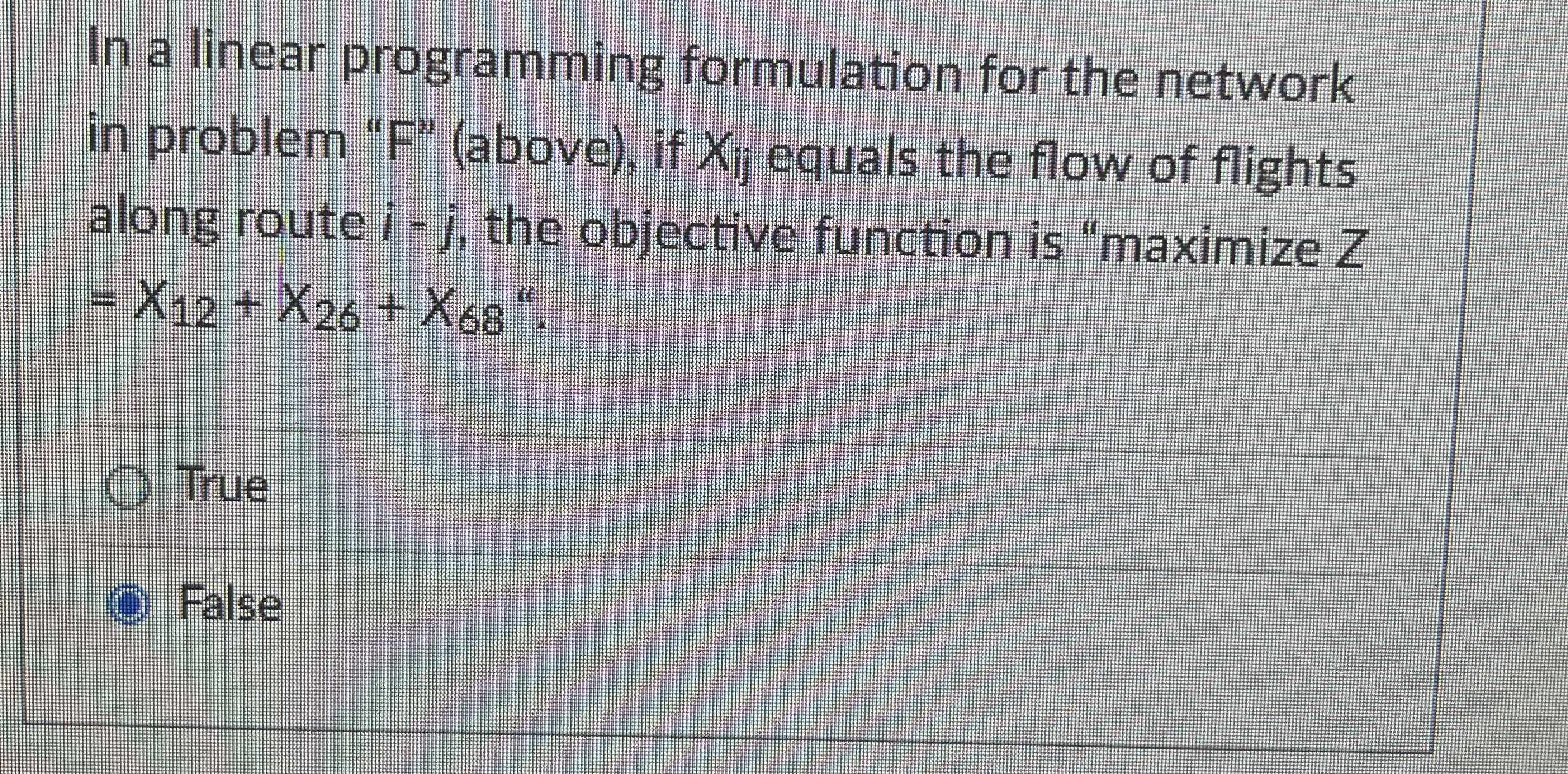  In a linear programming formulation for the network in problem "F"(above),