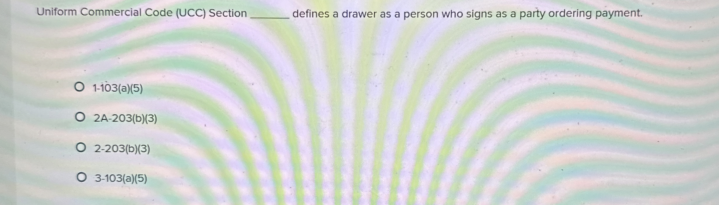  Uniform Commercial Code (UCC) Section q, defines a drawer as a