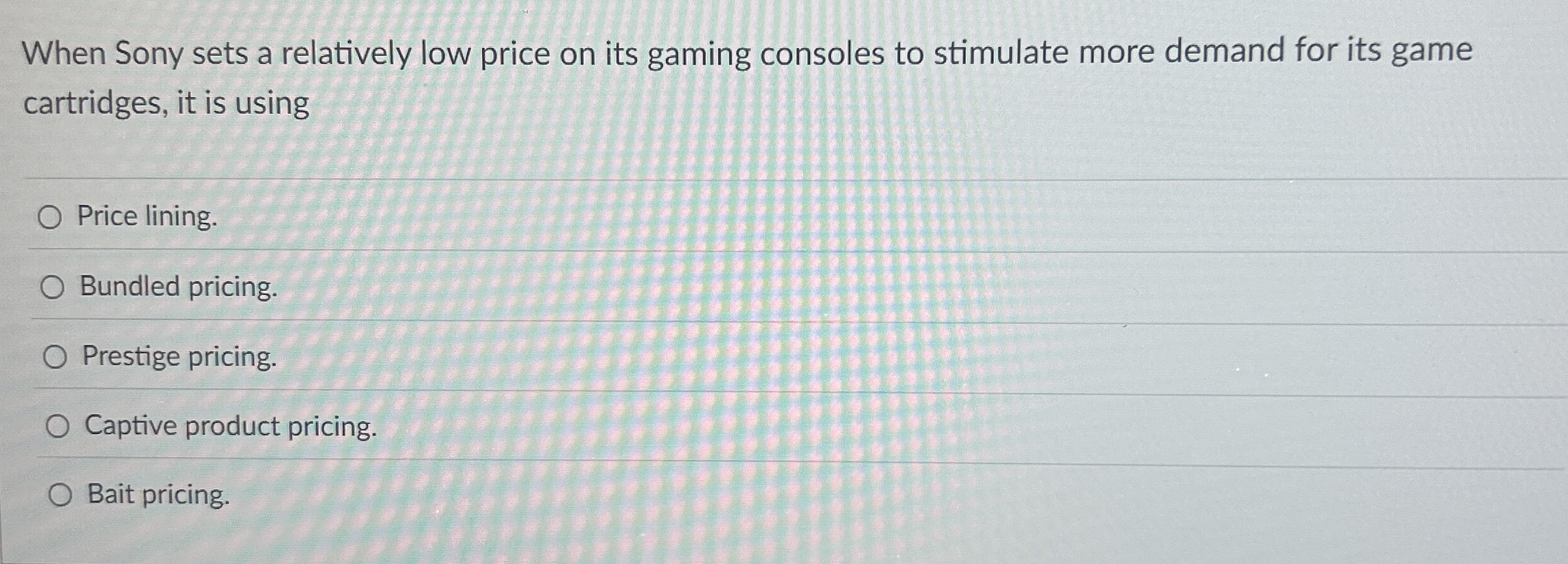  When Sony sets a relatively low price on its gaming consoles