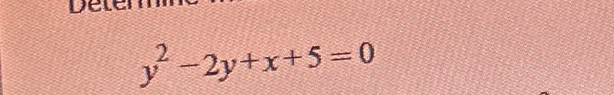  y2-2y+x+5=0 