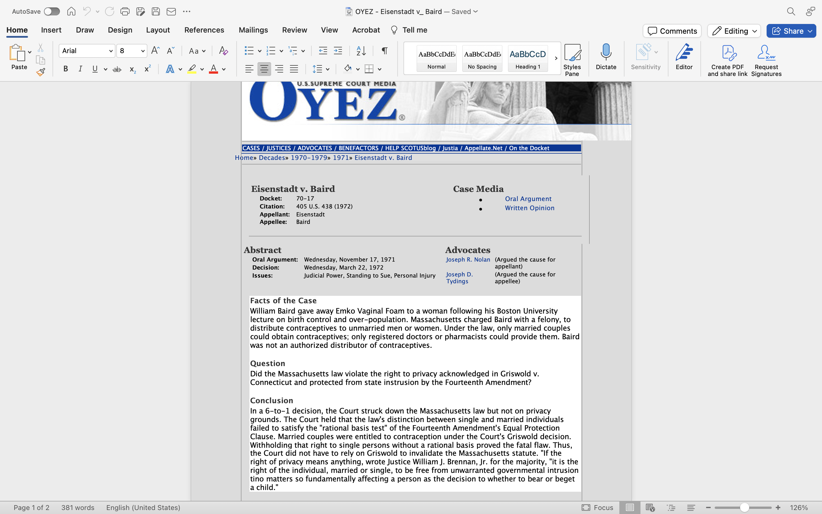Home Insert Draw Design Layout References Mailings Review View Acrobat Q Tell