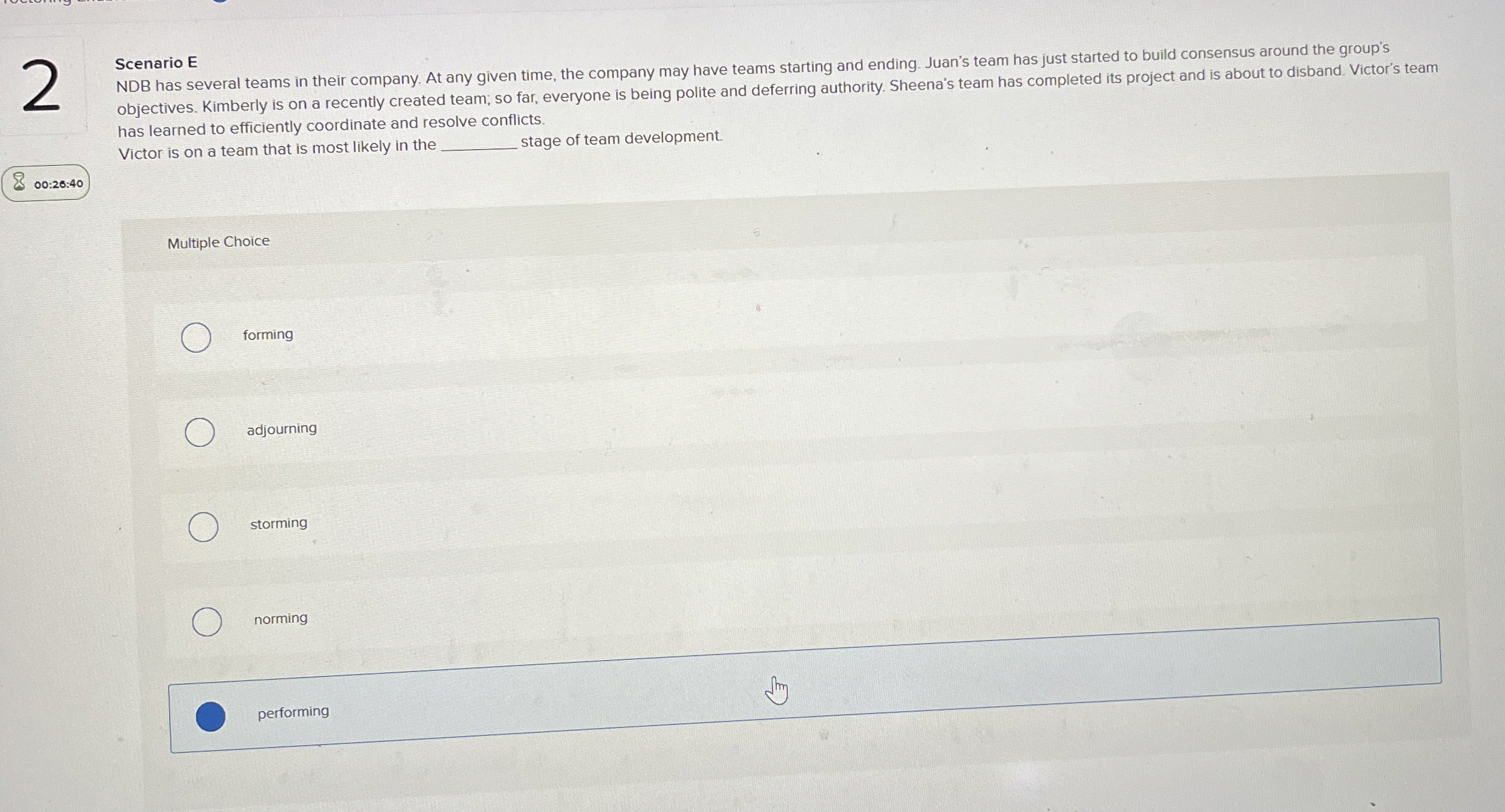  Scenario E has learned to efficiently coordinate and resolve conflicts. Victor