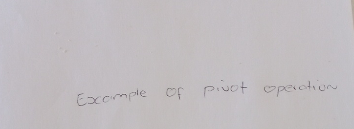  example of pivot operation on OLAP 