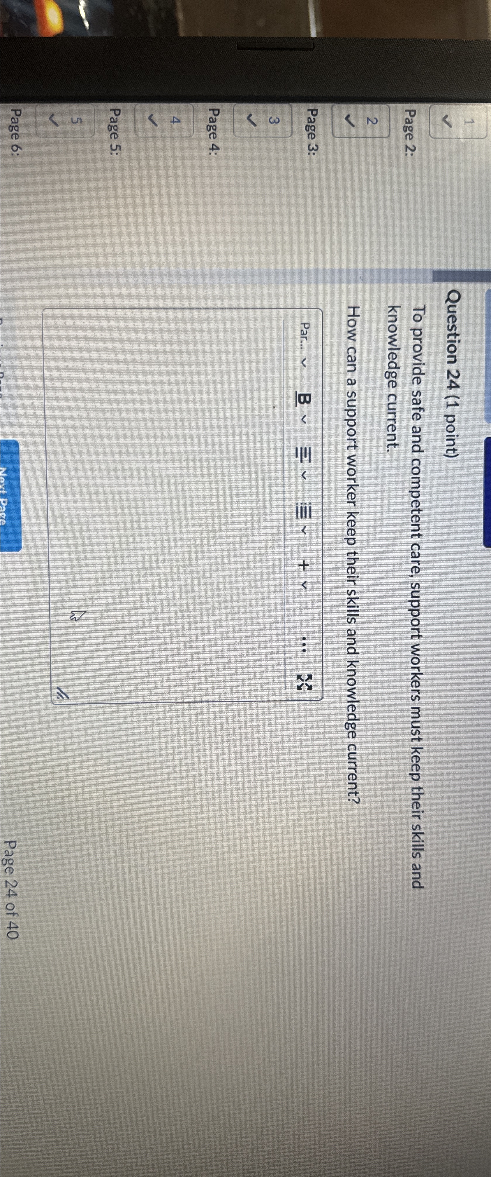  Question 24(1 point) Page 2: 2 Page 3: 3 Page 4: