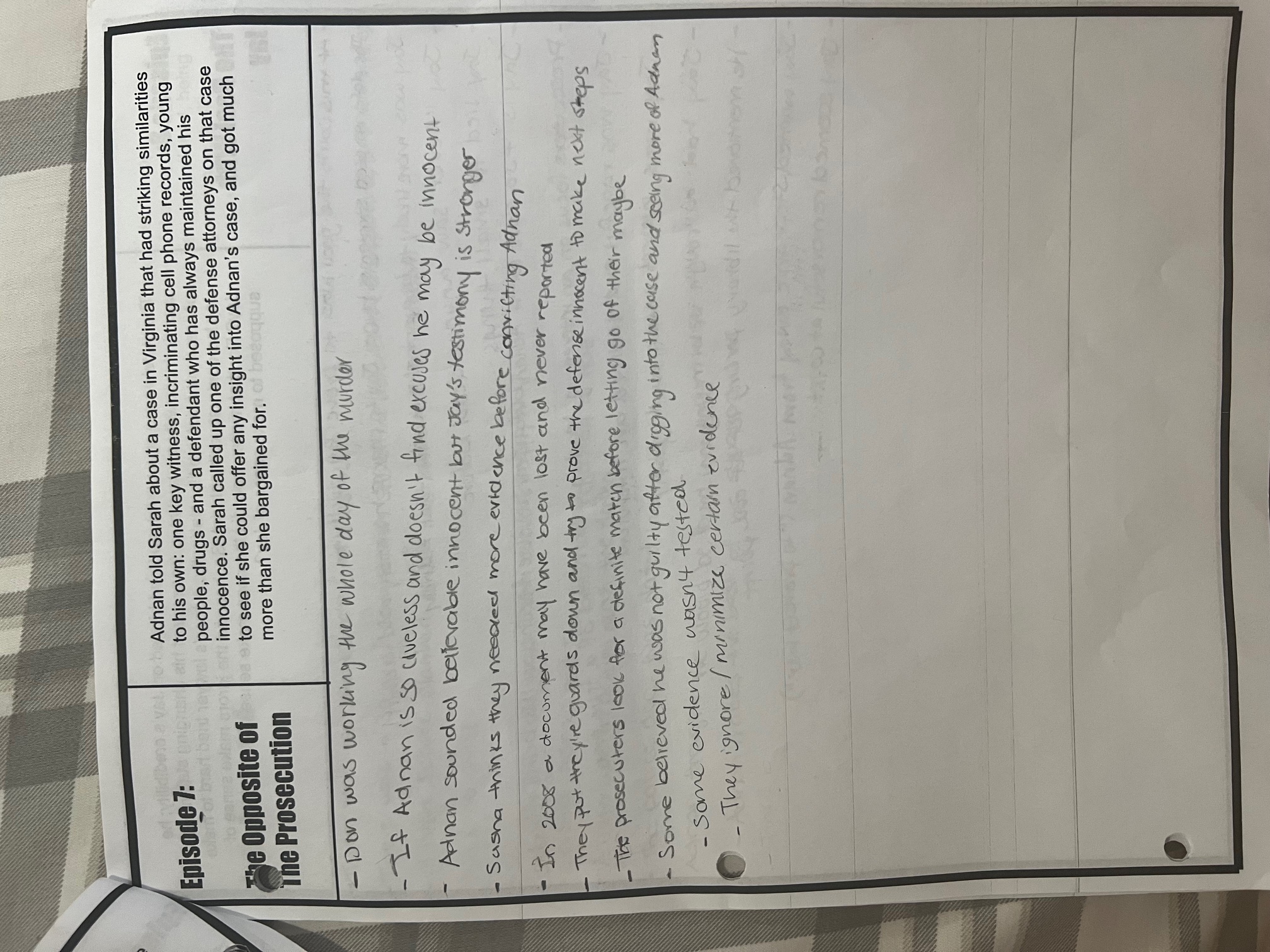 trial occurred today, how would it be different? Break down and explain