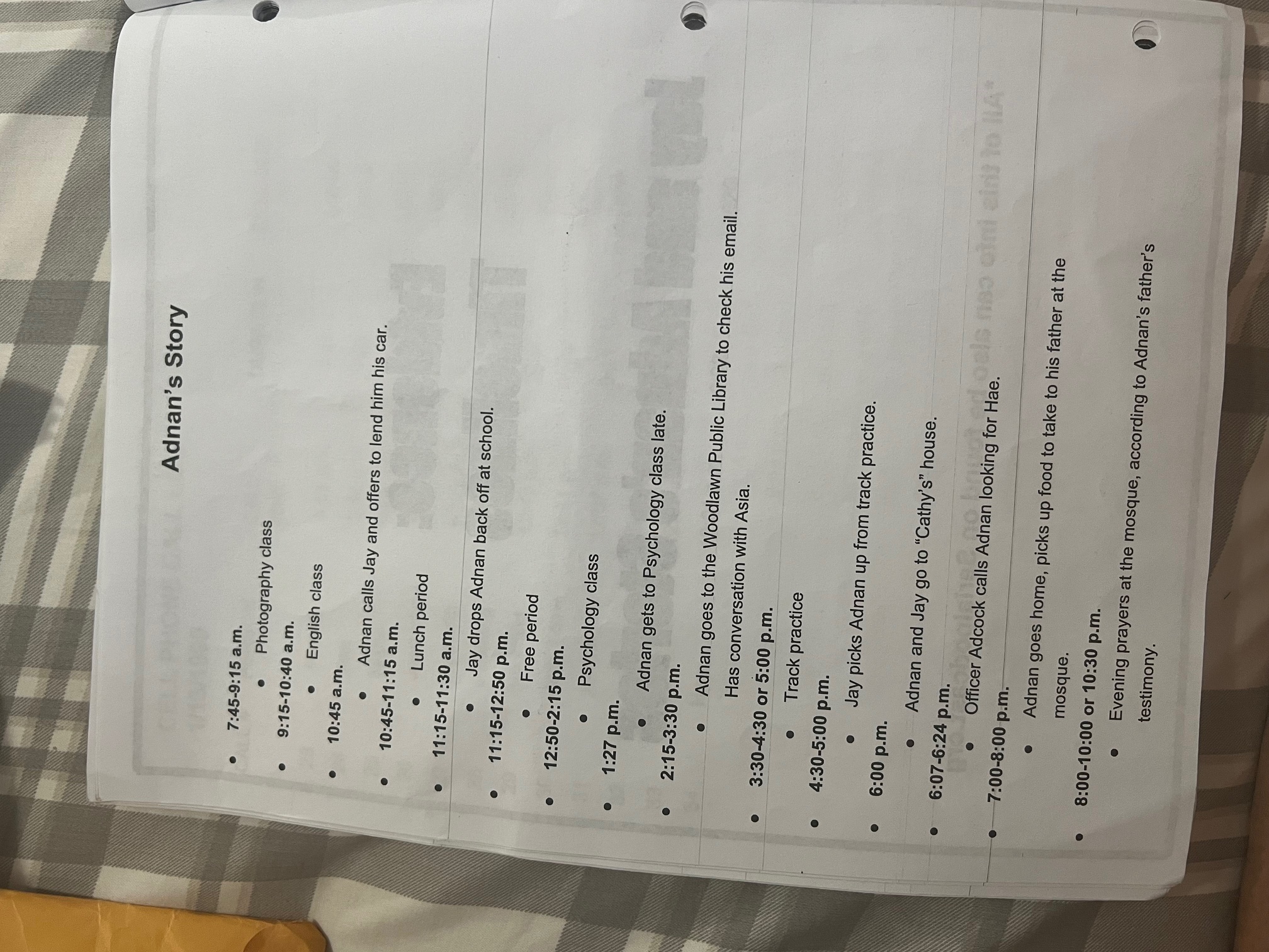 nul ed ge hagiotheq bns Tenstell evilo The Case of Adnan Syed