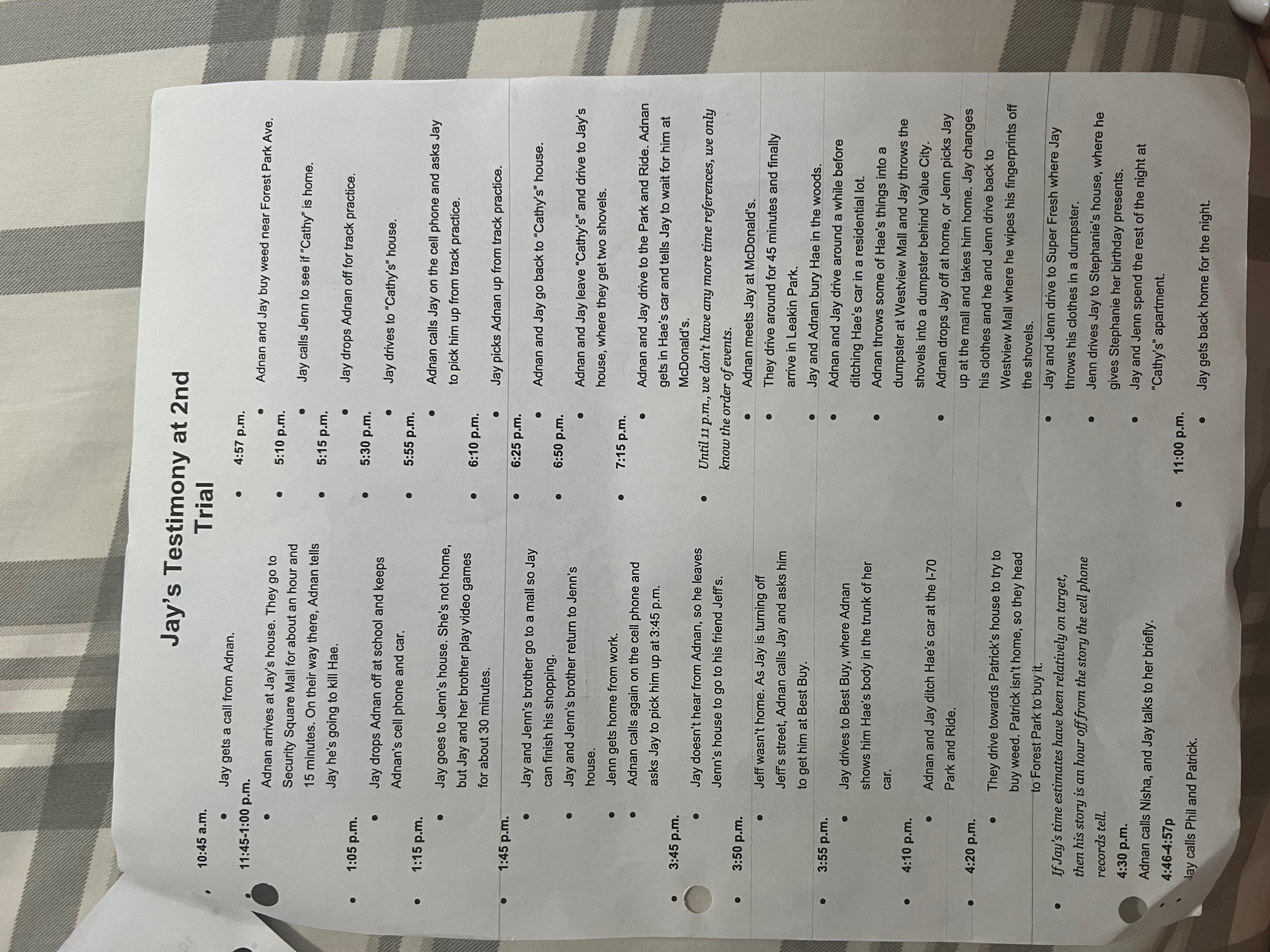 school one day. Six weeks later detectives arrest her classmate and ex-boyfriend,