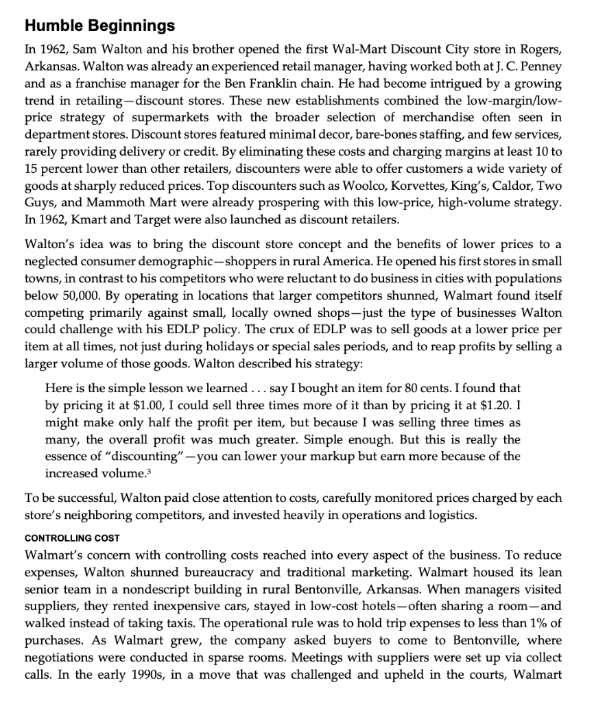 Introduction In early 2020, Walmarti Stores, Inc., the world's largest retailer, faced