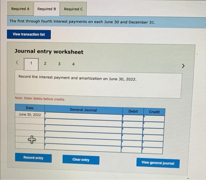semiannual interest payments. Semiannual Period-End Unamortized Discount (0) $ 6,020 12/31/2021 6/30/2022
