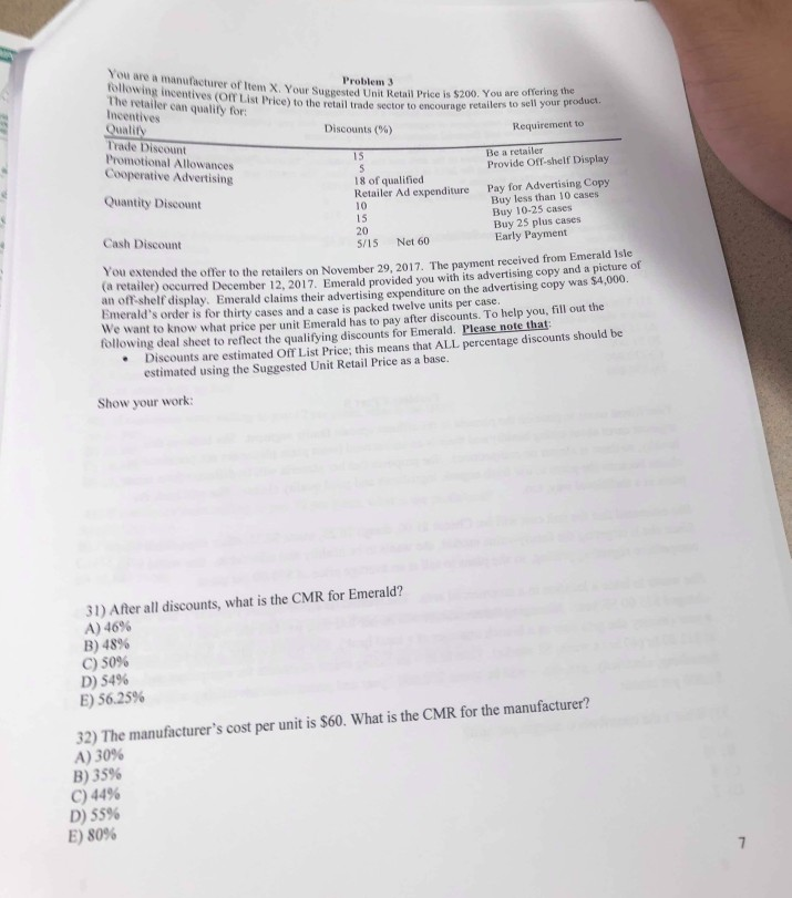 E) geospatial platforms Problem 1 Part A You are