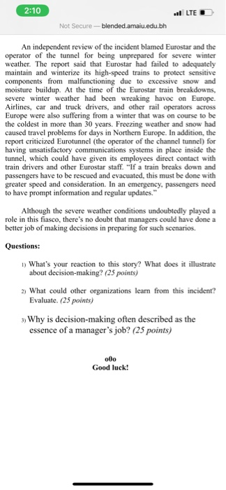 2:09 l LTE Not Secure-blended.amaiu.edu.bh