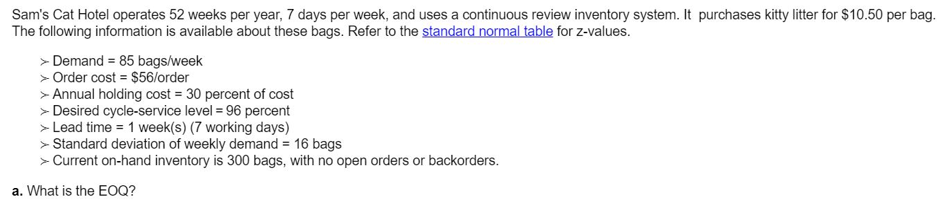 The table below shows the total area under the