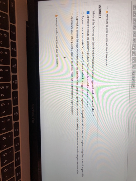 > A Moving to another question will save this