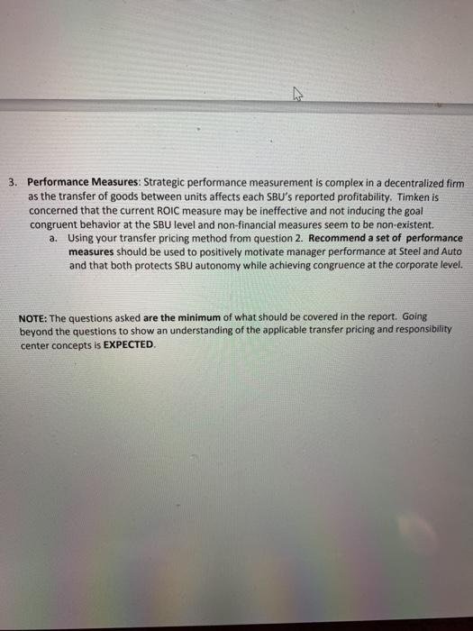 FMBA Timken Case Evaluation Problem: Timken is a