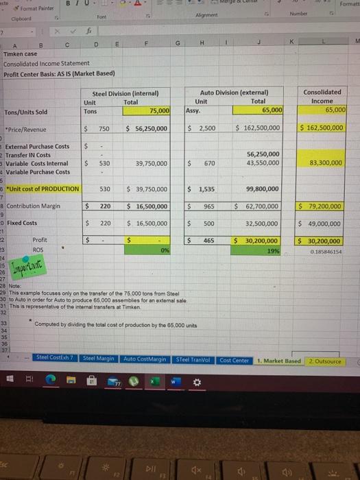 FMBA Timken Case Evaluation Problem: Timken is a