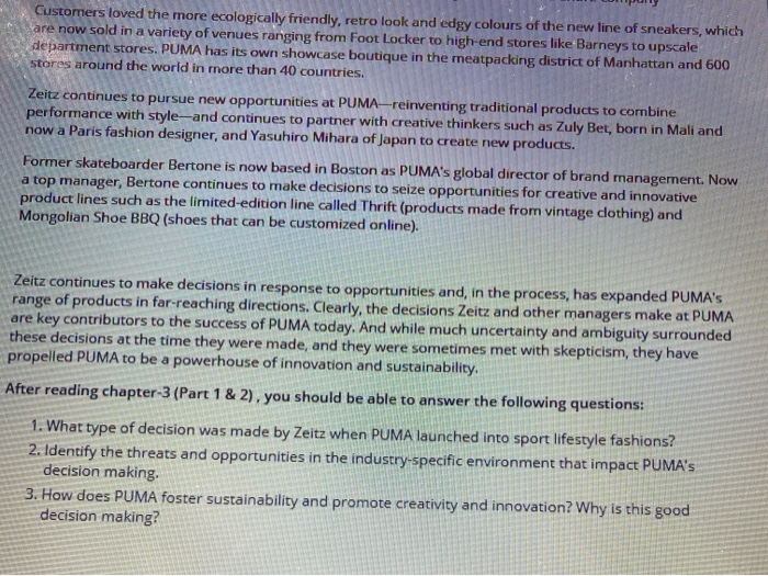 Good Decision Making at PUMA When Jochen Zeitz