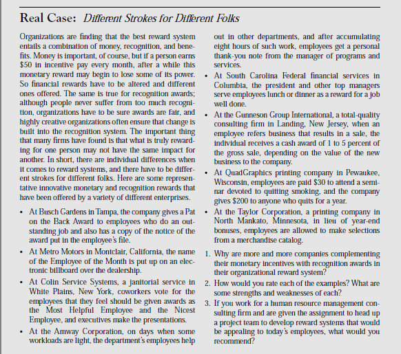 please help in question 2 and 3 Real Case:
