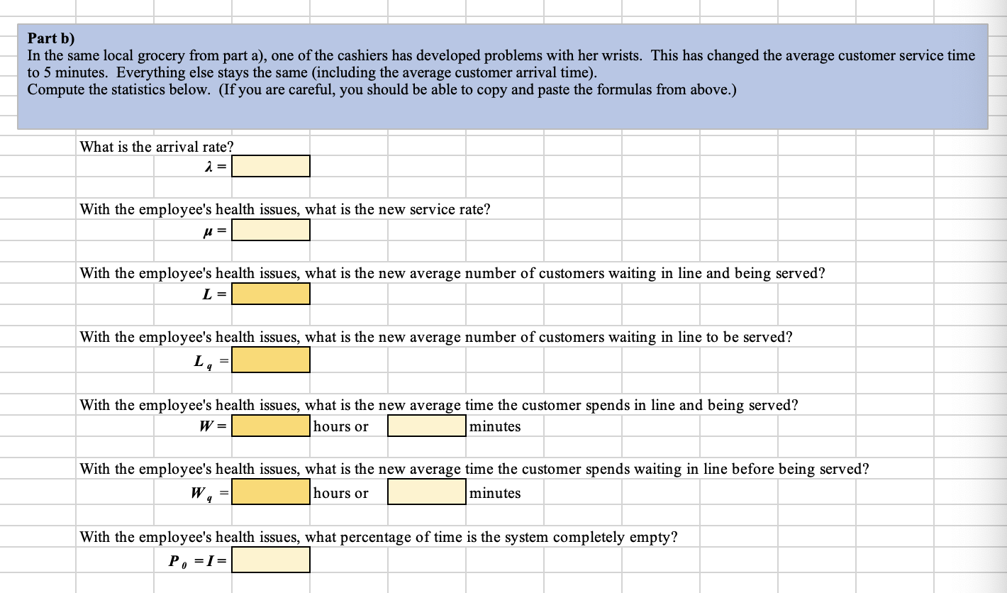Part b ) In the same local grocery from part a )