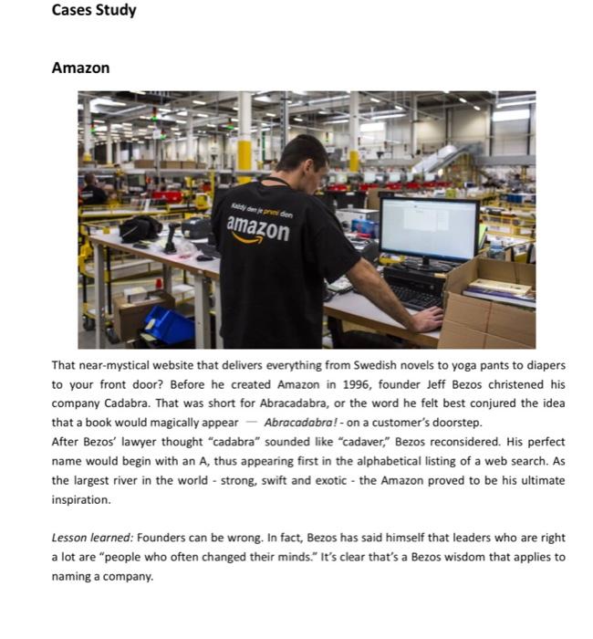 Cases Study Amazon mer den amazon That