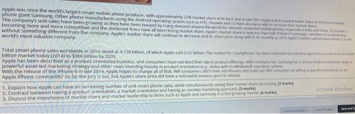 Apple was once the world's largest smart mobile