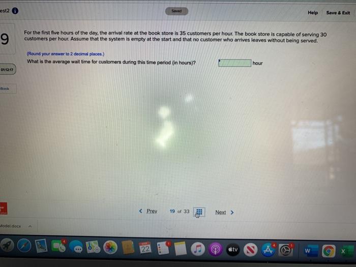 est2 Save Help Save & Exit 9 For the first five