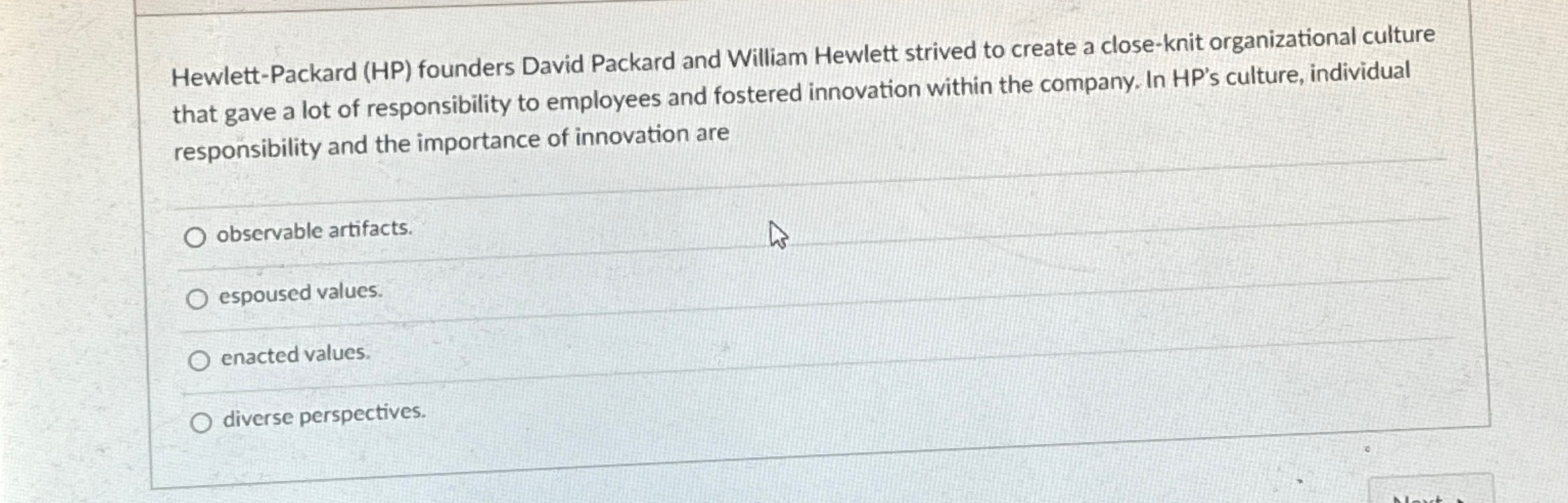 Hewlett - Packard ( HP ) founders David Packard