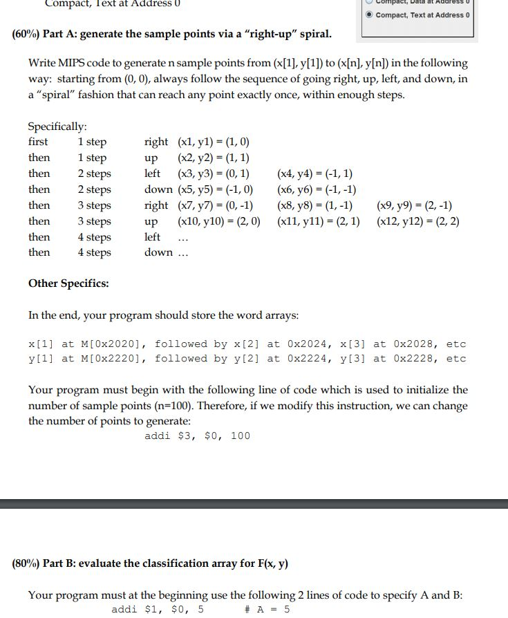 (80%) Part B: evaluate the classification array
