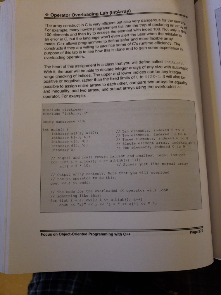 please help with the operator overloading lab