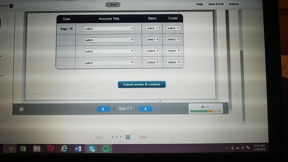 Ch7 P1: Apply the direct write-off method to