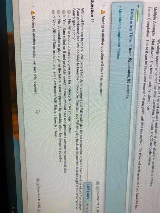 IL VI 2 Hours. This test will save and submit