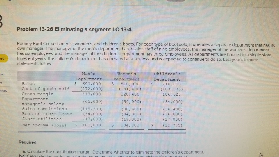 Problem 13-26 Eliminating a segment LO 13-4