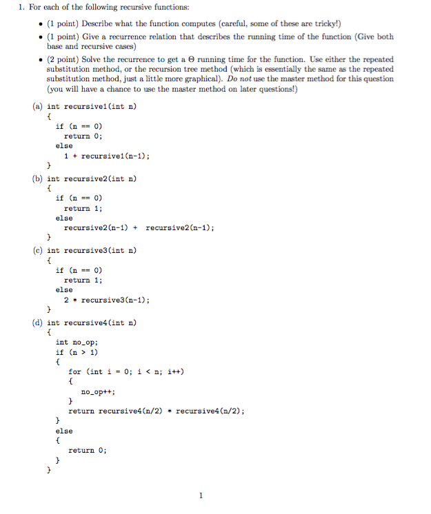 Question regarding Recurrence function. I've