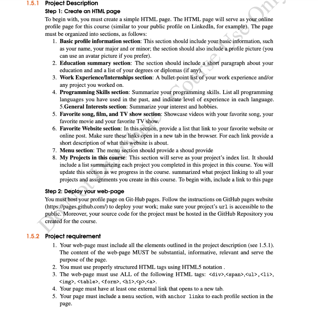 Create an html page. I just need the hml code for