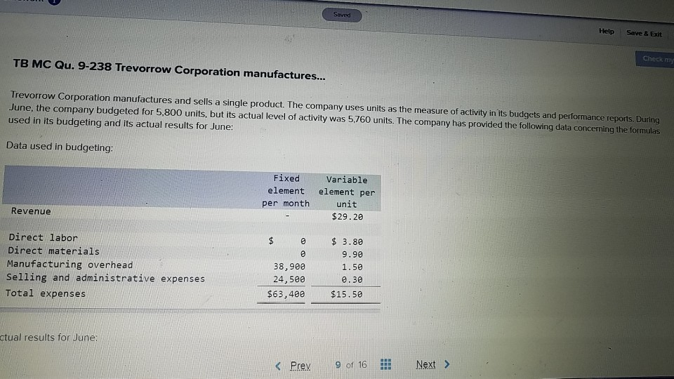 ework Saved Help Save & Exit Check TB MC Qu.