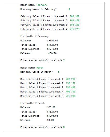 Data from Exercise week 5: class Expense: def