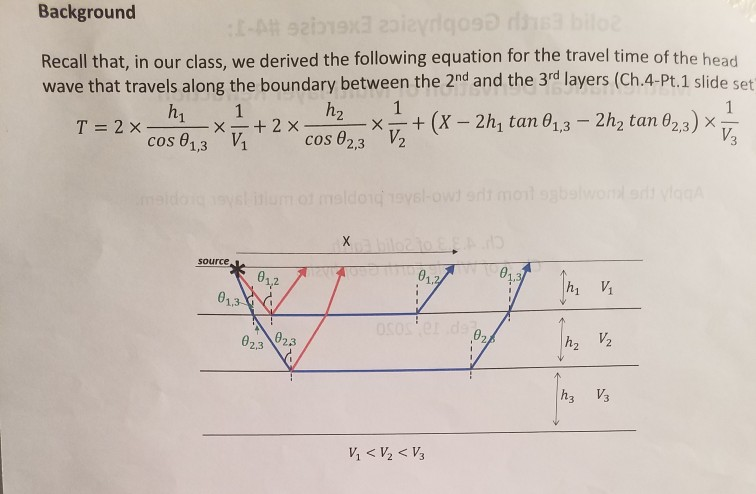 Write a MATLAB script that draws the travel time