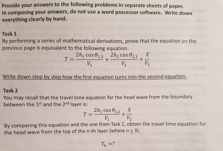 Write a MATLAB script that draws the travel time