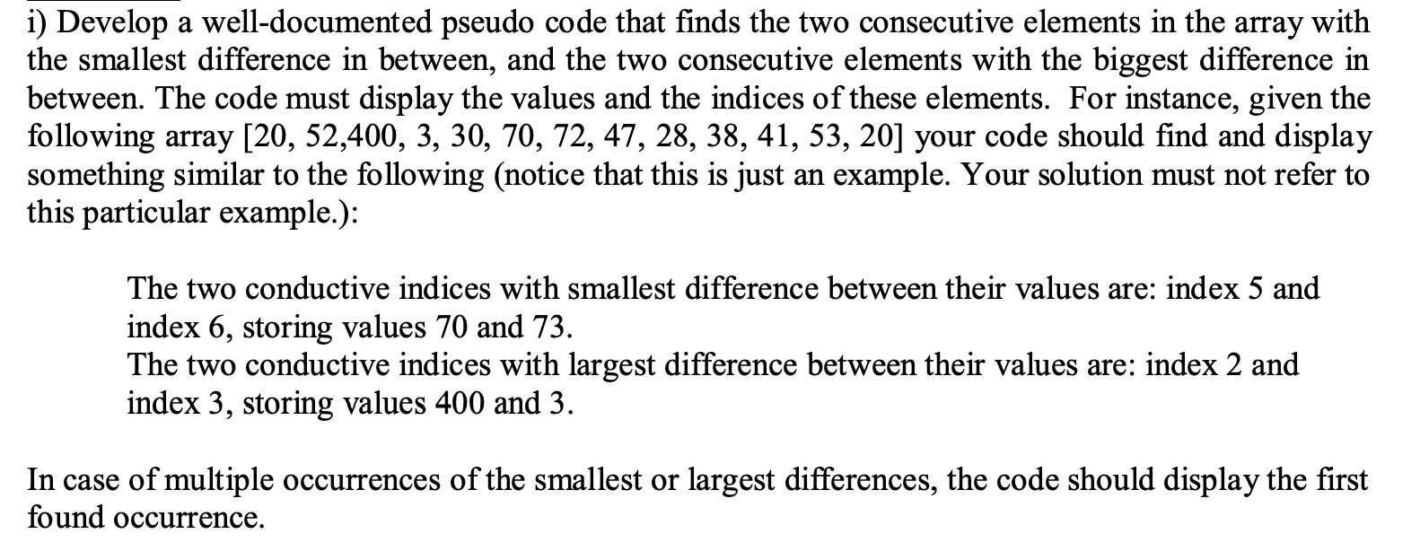 This pseudocode is an example of what the format