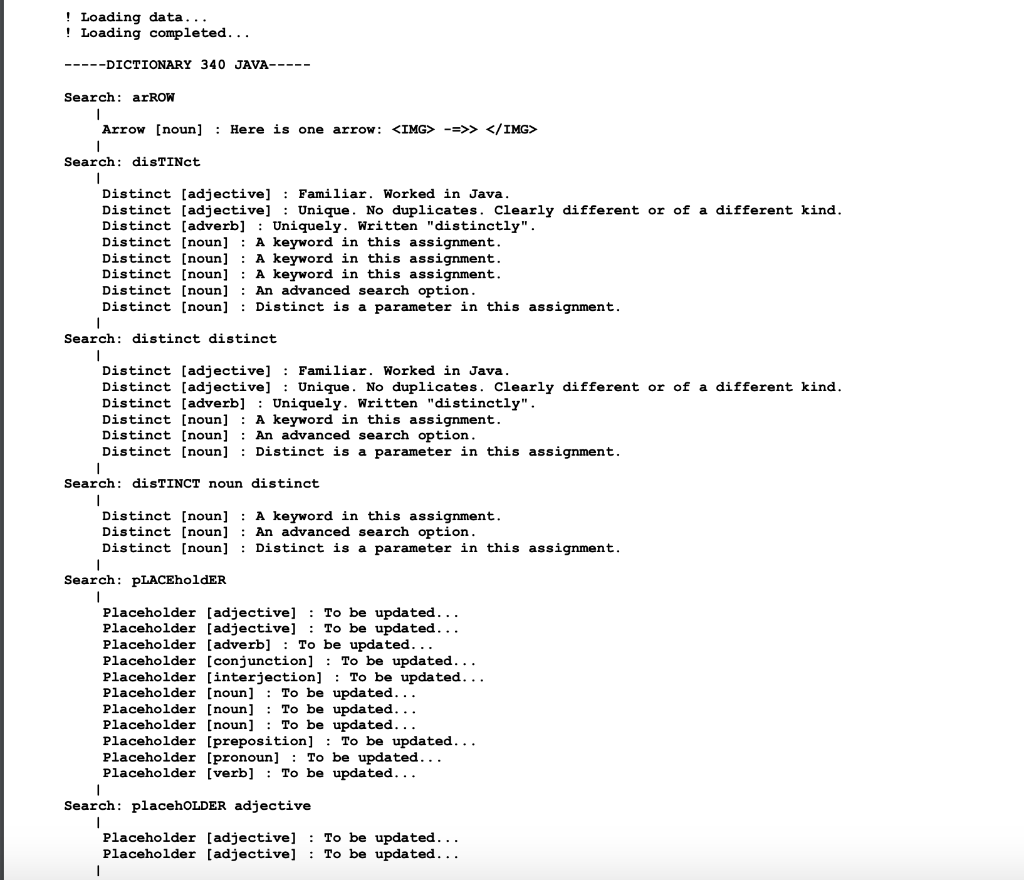 Here is the sample output: PART B - Java