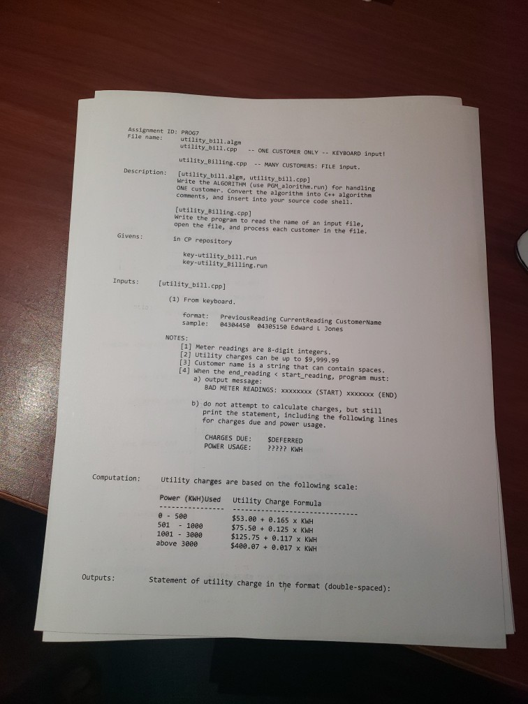 Kindly help write the algorithm and the program