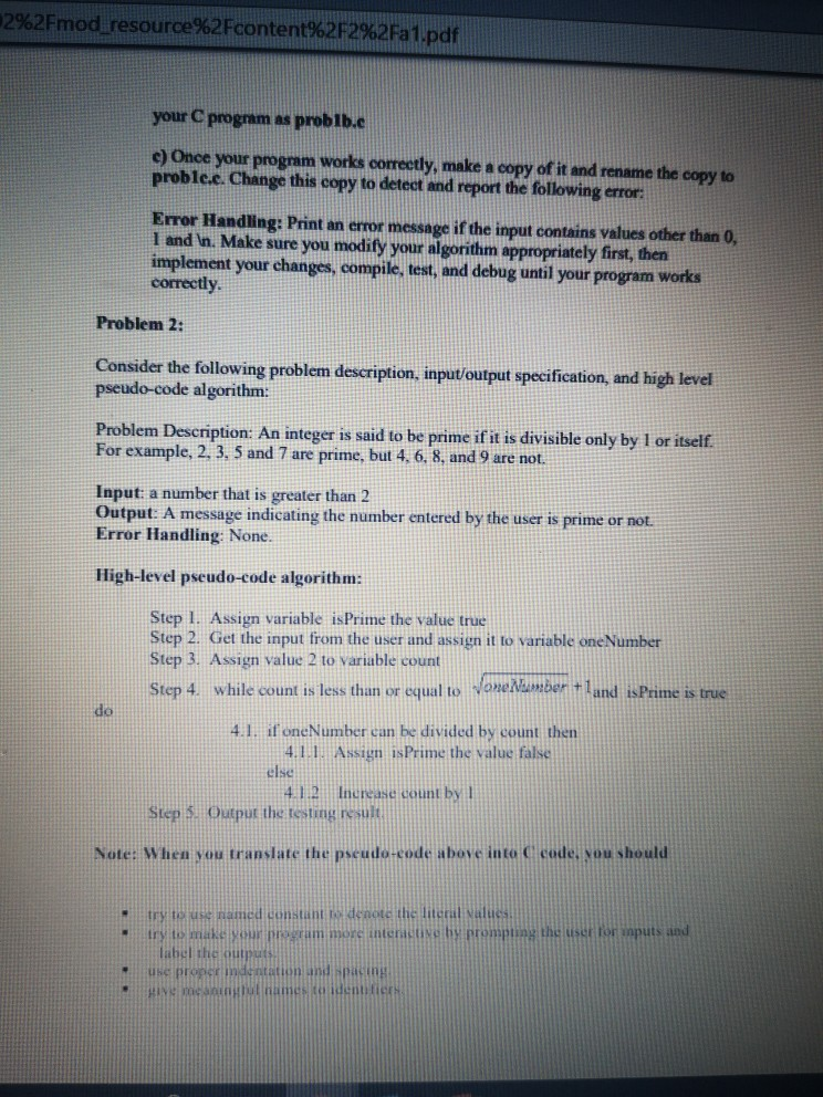  Need help with this assignment Mostly C programming 2%2Fmod-resource%2Fcontent%2F2%2Fa 1 .pdf