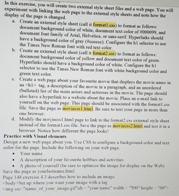 In this exercise, you will create two external