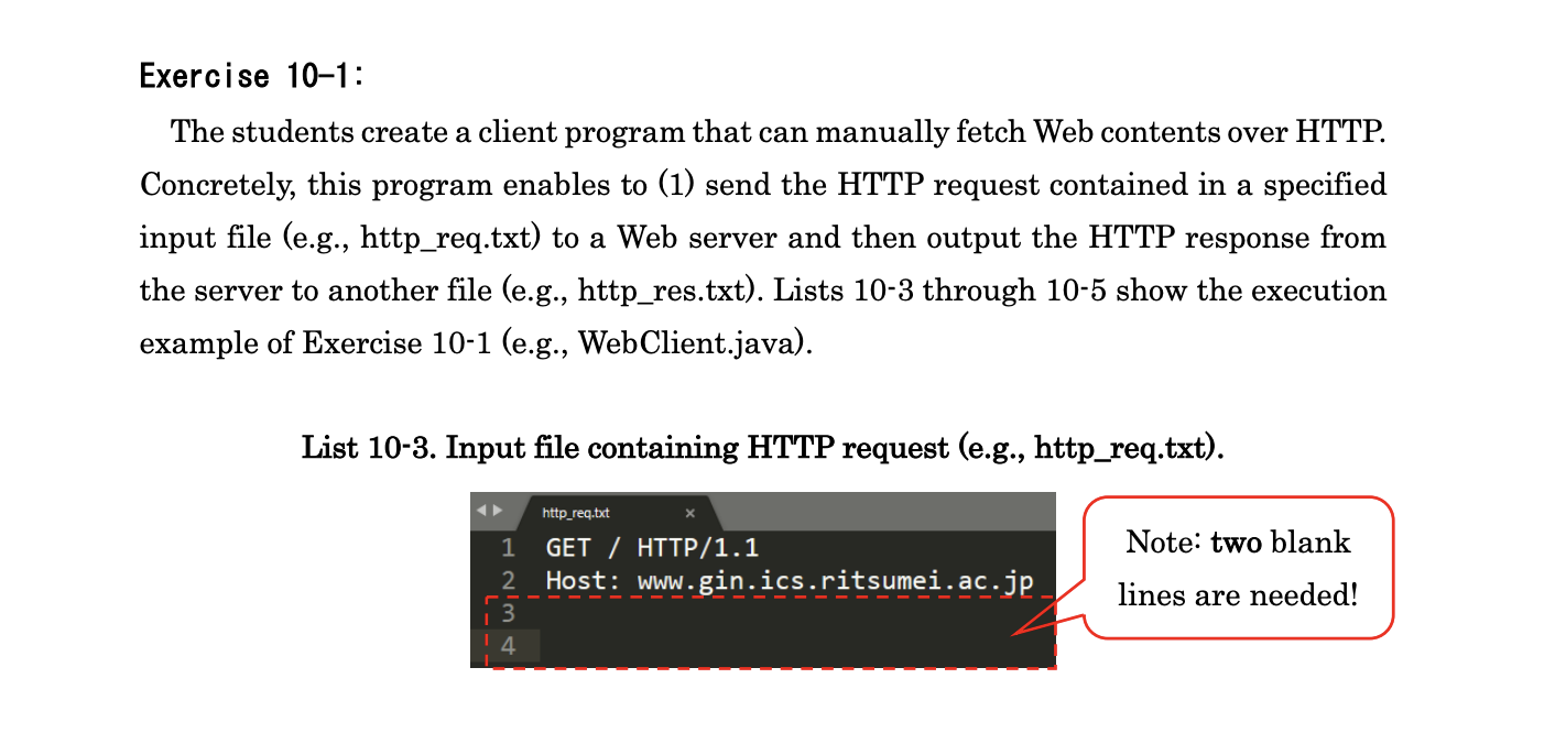 Exercise 101: The students create a client